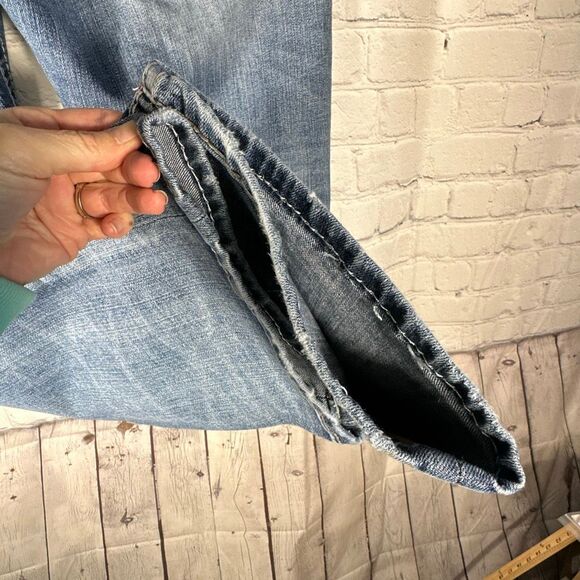 Rock Revival Jeans Mens 34 Blue Rogue Boot Embellished Denim Stretch - Picture 5 of 15